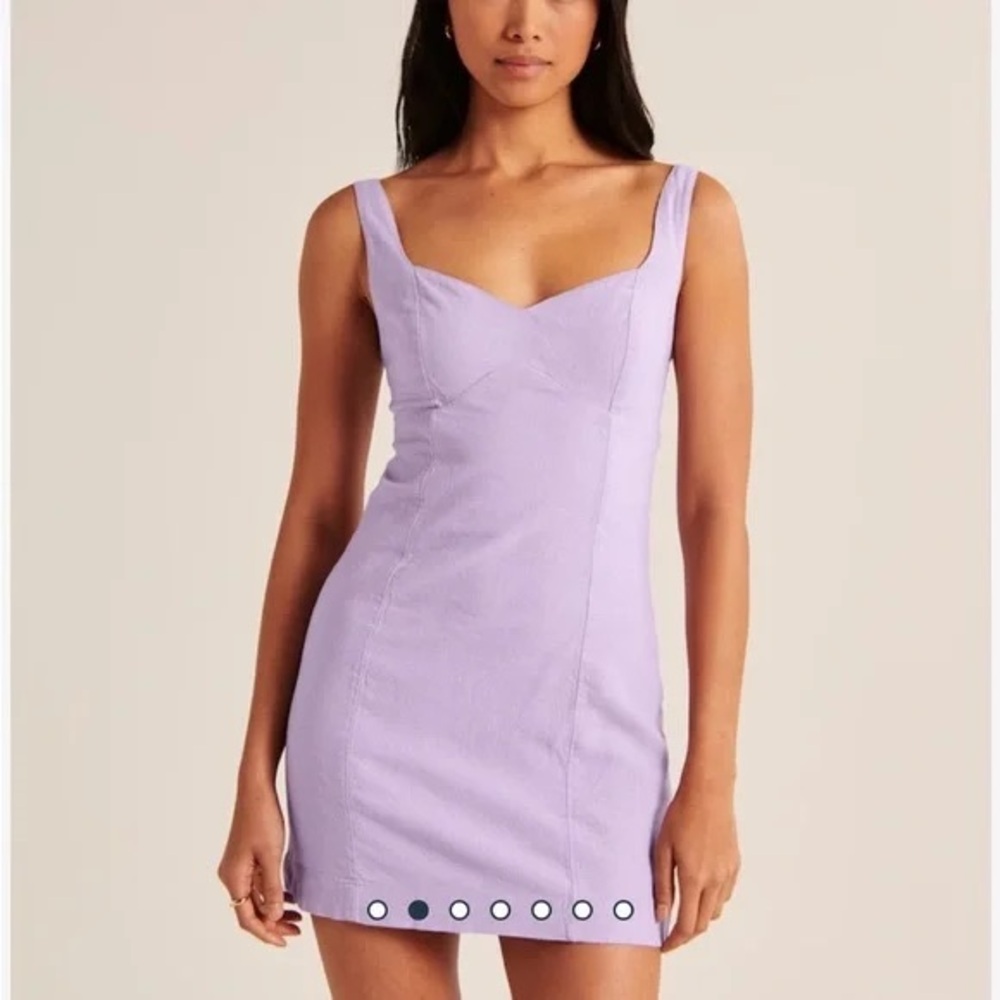 Abercrombie & Fitch lavender linen blend mini dress - size small